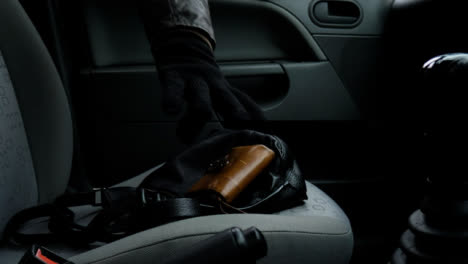 Long-Shot-of-Handbag-and-Purse-Being-Stolen-from-Car-Seat
