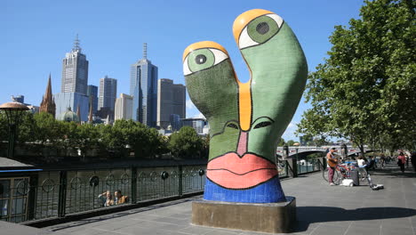 Melbourne-Australia-art-by-the-Yarra-River