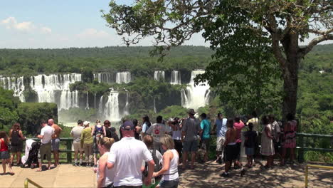 Iguazu-Falls-Brazil-with-tourist-taking-pictures