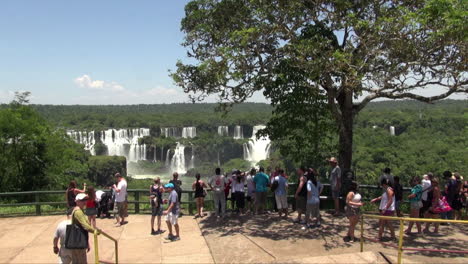 Iguazu-Falls-Brazil-with-tourists