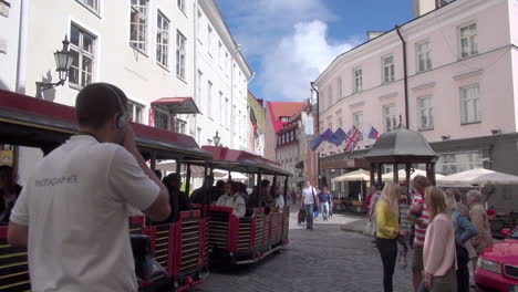 Tallinn-Estonia-tourist-train-on-street
