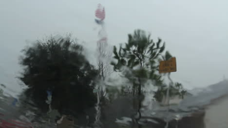 Florida-Regen-Mit-Mann-Läuft