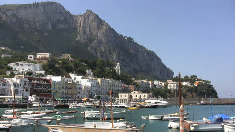 Italy-Capri-harbor-and-mountain