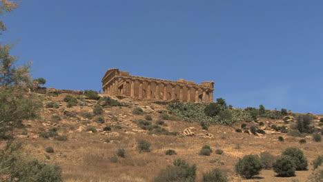 Italy-Sicily-Agrigento-temple-on-hill