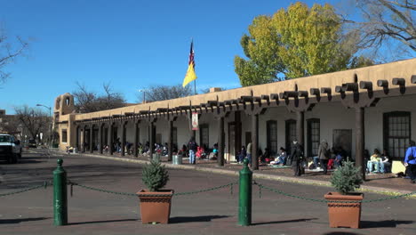 Cerca-Del-Palacio-Del-Gobernador-De-Santa-Fe,-Nuevo-México