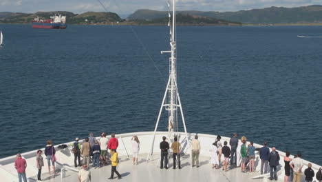 Stavanger-Norwegen-Hogsfjordens-Leute-Auf-Schiff
