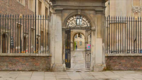 Tracking-Shot-Past-Entrance-of-Peterhouse-College-
