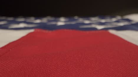 Sliding-Extreme-Close-Up-Shot-Over-the-United-States-of-America-Flag