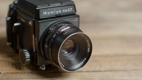 Sliding-Shot-Approaching-a-Mamiya-RB67-Medium-Format-Film-Camera