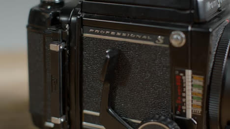 Sliding-Shot-Past-Lever-Side-of-Mamiya-RB67-Medium-Format-Film-Camera