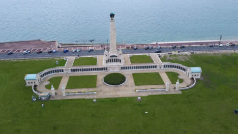Drone-Shot-Approaching-Portsmouth-Coastal-War-Memorial-
