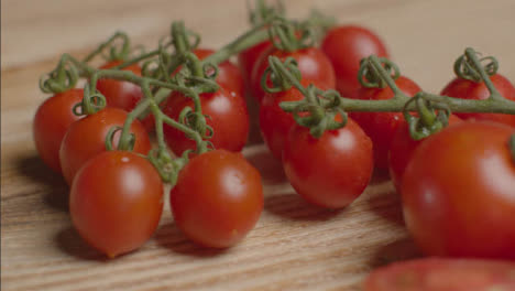 Close-Up-Shot-of-Tomatoes-On-Rustic-Wooden-Table-02