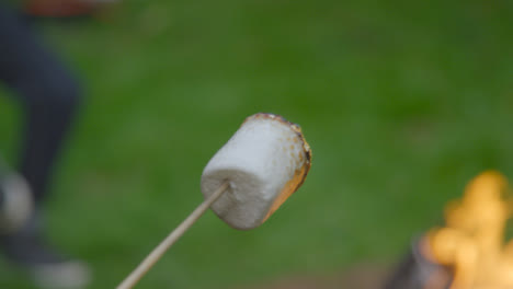 Close-Up-Shot-of-Toasted-Marshmallow