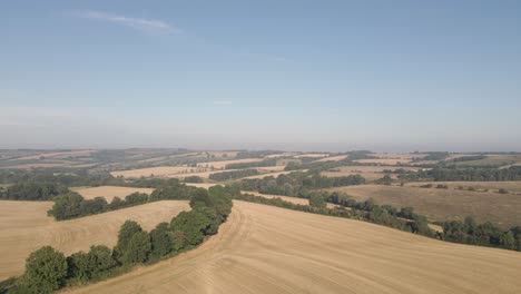 Drone-Shot-Flying-Over-Rural-Countryside-Fields
