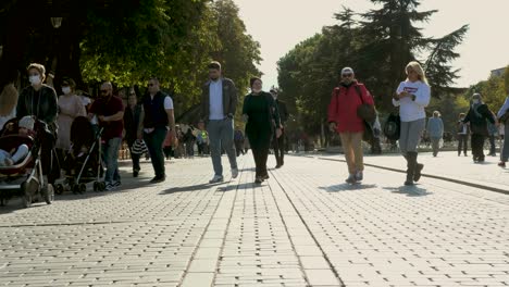 Wide-Shot-of-People-In-Sultanahmet-Square-