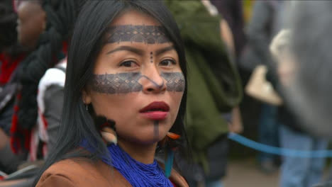 Indigenous-Woman-Turns-Around-at-COP-26-Protest-