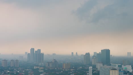 Wide-Shot-of-Clouds-and-City-of-Jakarta
