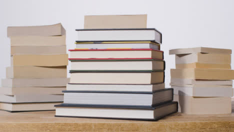 Tracking-Shot-of-Stacks-of-Books-01