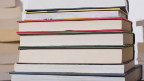 Tracking-Shot-of-Stacks-of-Books-02