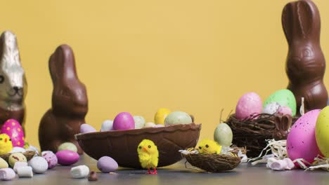 Stop-Motion-Shot-of-Assorted-Easter-Chocolates
