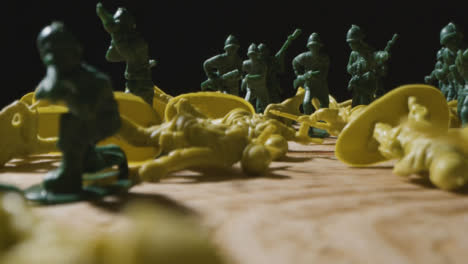Tracking-Shot-Approaching-Multiple-Toy-Soldiers