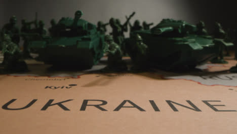 Tracking-Shot-of-Toy-Soldiers-On-Map-of-Ukraine-09