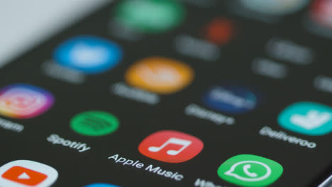 Close-Up-Orbiting-of-Apple-Music-App-on-Phone