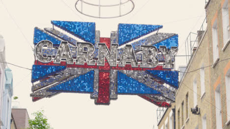 Tracking-Shot-of-Carnaby-Street-Jubilee-Decoration-