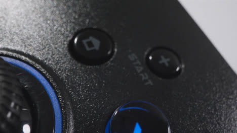 Macro-Close-Up-Video-Game-Controller-Buttons-Control-Joystick-Connected-7