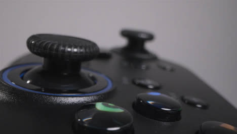 Macro-Close-Up-Video-Game-Controller-Buttons-Control-Joystick-Connected-10