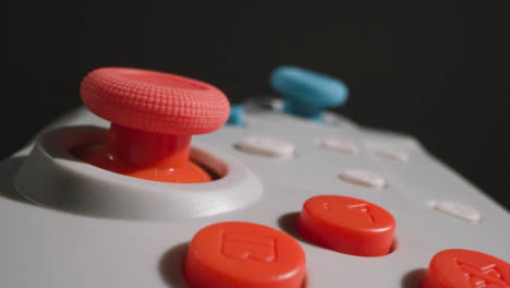 Macro-Close-Up-Video-Game-Controller-Buttons-Control-Joystick-Connected-14