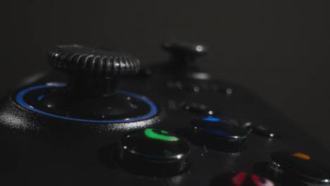 Macro-Close-Up-Video-Game-Controller-Buttons-Control-Joystick-Connected-15
