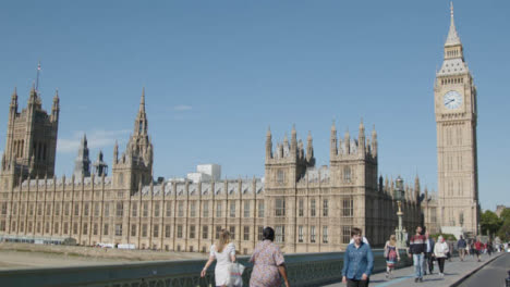 Torre-Del-Reloj,-Big-Ben,-Casas-Del-Parlamento,-De,-Puente-De-Westminster,-Londres,-Reino-Unido