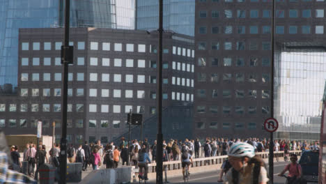Pedestrians-Cyclists-Cars-Commuting-London-Bridge-Office-Buildings
