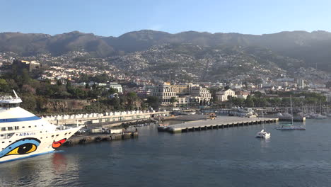 Madeira-Funchal-With-Moored-Cruise-Ship