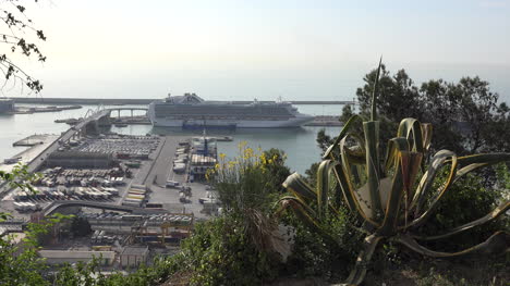 Spain-Barcelona-Cruise-Ship-Docked