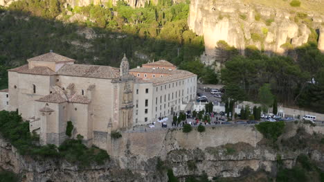 Spain-Cuenca-Parador-In-Late-Evening-With-Party