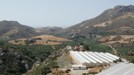 Griechenland-Kreta-Gewächshäuser-Und-Aussicht