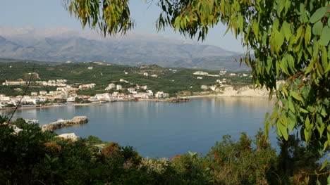 Greece-Crete-Leaves-Frame-Bay-Of-Kalyvia