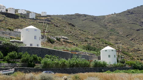 Greece-Santorini-Landscape-View-With-Windmills