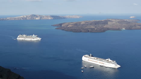 Greece-Santorini-Two-Cruise-Ships