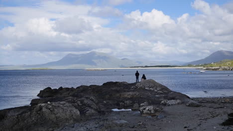 Ireland-County-Galway-Rinvyle-Standing-On-Rock