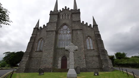 Northern-Ireland-Down-Cathedral-With-High-Cross-Wide-Angle-