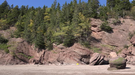 Kanada-Abgerundete-Felsen-Am-Meeresboden-Bei-Hopewell-Rocks
