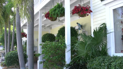 Florida-Key-West-Traditional-House-Fans-And-Hanging-Flowers