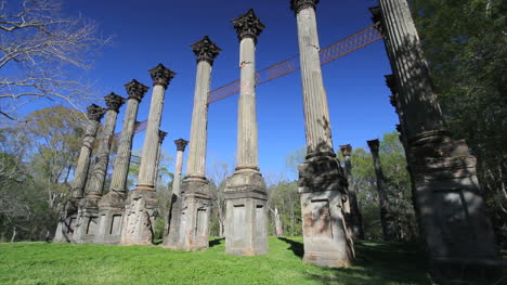 Mississippi-Windsor-Plantation-Ruins-Columns-Against-Blue-Sky