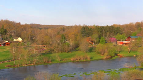 Arkansas-Landscape-On-Spring-River-With-Bird