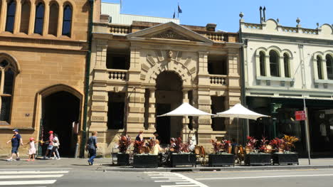 Australia-Sydney-Old-Building-With-Umbrellas