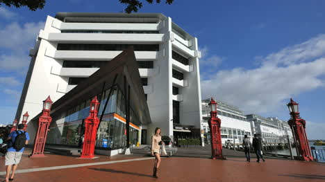 Neuseeland-Auckland-Gebäude-Und-Fußgänger