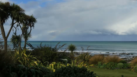 Neuseeland-Kaka-Point-Cloud-über-Sea-Pan